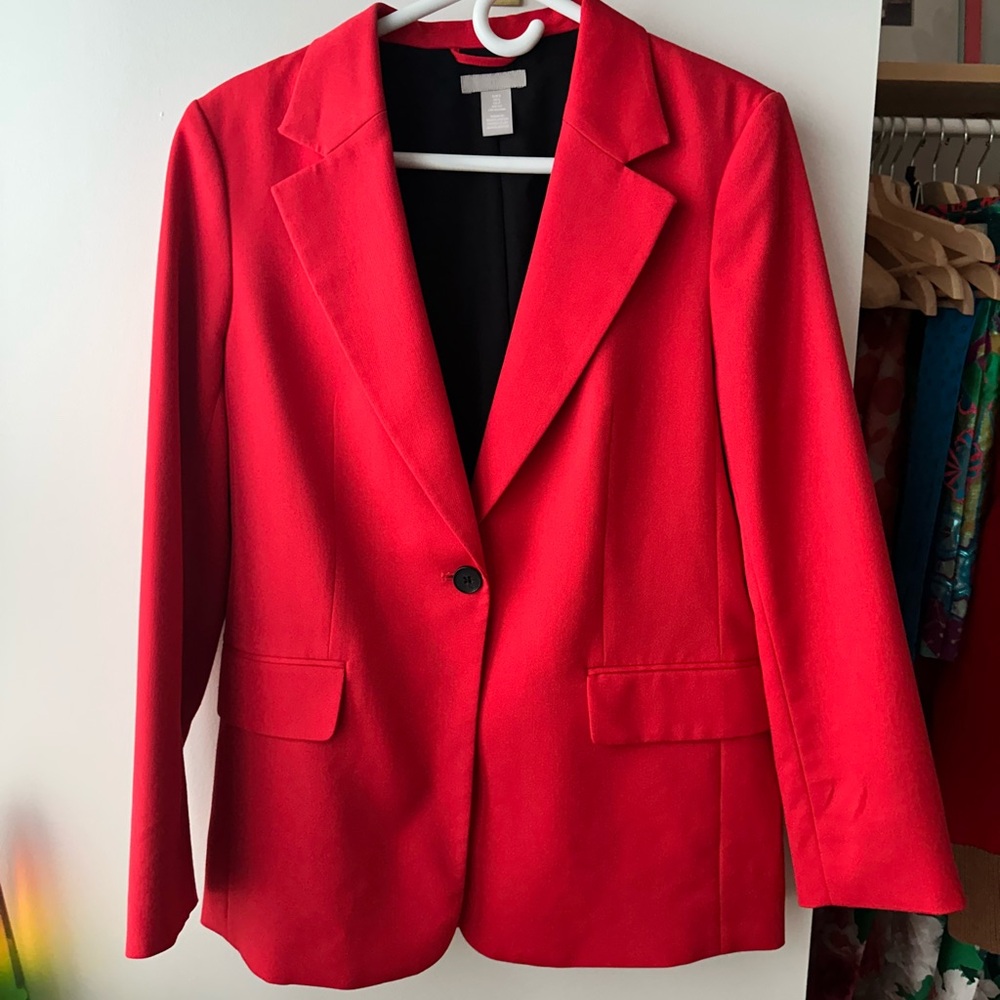 H&M Bold Red Women's Blazer